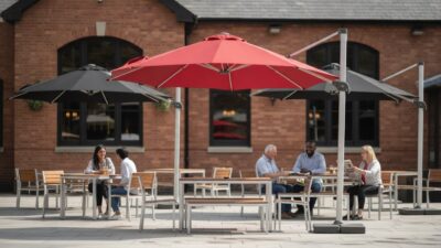 Pub Garden Umbrellas: Commercial Shading Guide for UK Hospitality 2026