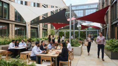 Shade Sails for Office Courtyards: A Practical UK Guide